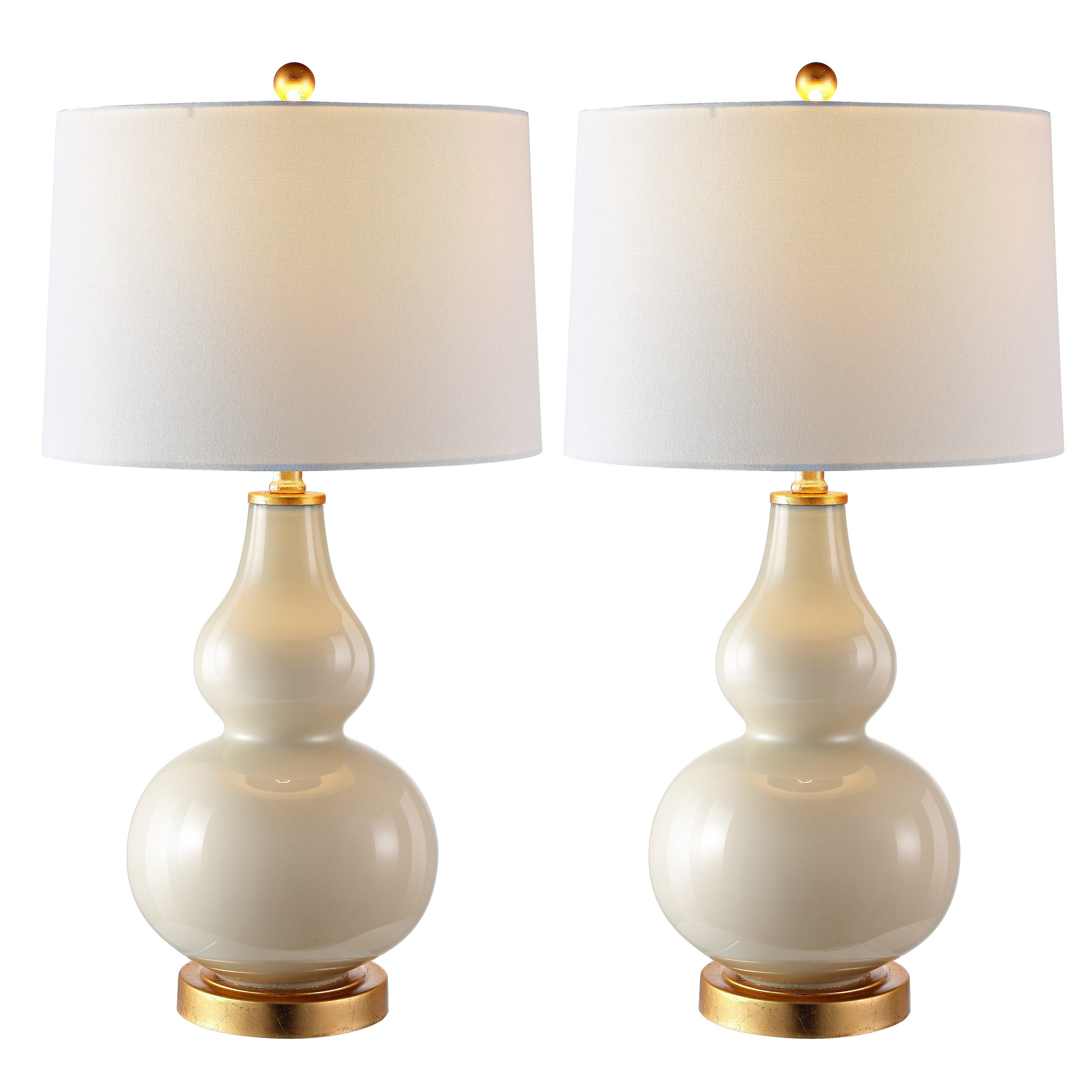 Lampe de table SAFAVIEH Lighting Diede Gourd (lot de 2) - 15 x 15 x 28,5 cm - 15 l x 15 p x 29 h