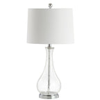 Lampe de table LED Elsgard de 71 cm en verre craquelé de SAFAVIEH Lighting – 14 l x 14 p x 28 h – 14 l x 14 p x 28 h