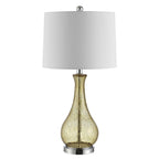 Lampe de table LED Elsgard de 71 cm en verre craquelé de SAFAVIEH Lighting – 14 l x 14 p x 28 h – 14 l x 14 p x 28 h