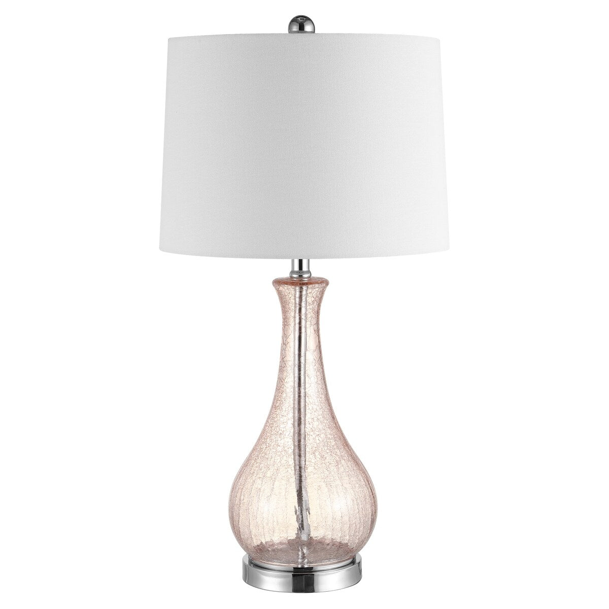Lampe de table LED Elsgard de 71 cm en verre craquelé de SAFAVIEH Lighting – 14 l x 14 p x 28 h – 14 l x 14 p x 28 h