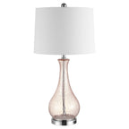 Lampe de table LED Elsgard de 71 cm en verre craquelé de SAFAVIEH Lighting – 14 l x 14 p x 28 h – 14 l x 14 p x 28 h