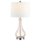 Lampe de table LED Elsgard de 71 cm en verre craquelé de SAFAVIEH Lighting – 14 l x 14 p x 28 h – 14 l x 14 p x 28 h