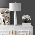 Lampe de table LED Giorgiana 30 pouces en albâtre de SAFAVIEH Lighting - 15 x 15 x 30 cm - 15 l x 15 p x 30 h