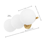 Applique murale traditionnelle Lambrini 21 de SAFAVIEH Lighting (3 ampoules) - 6 L x 8 P x 21 H - 21 L x 8 P x 6 H