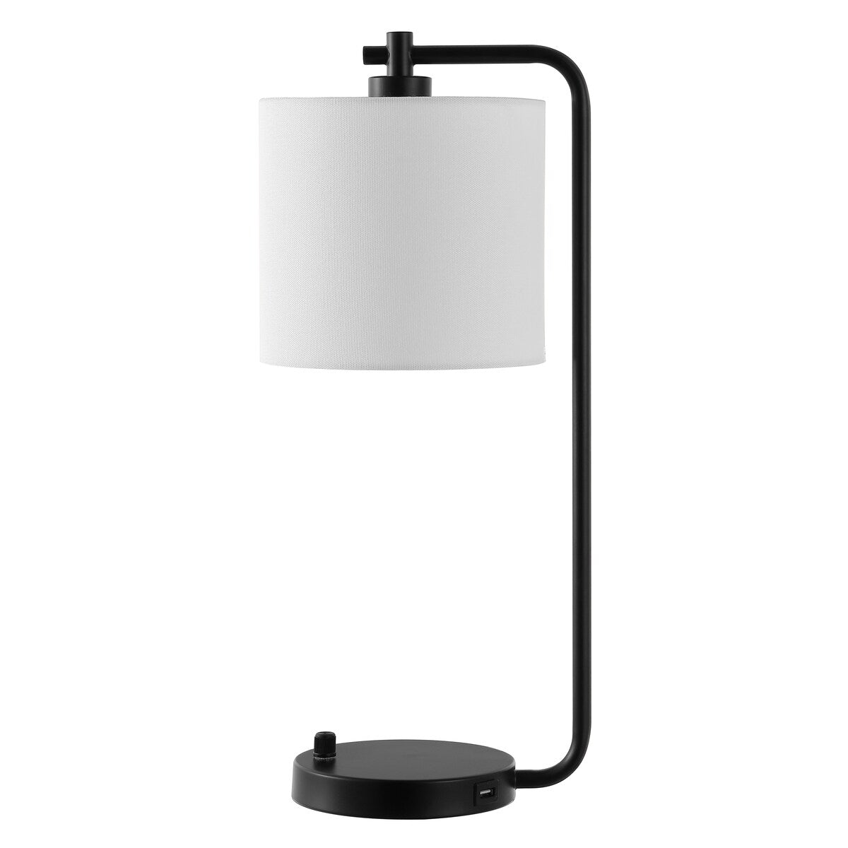 Lampe de table SAFAVIEH Lighting Verginica de 50 cm avec port de charge USB (ampoule DEL incluse) – 19 cm l x 19 cm P x 51 cm H
