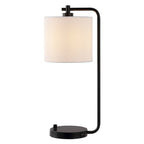 Lampe de table SAFAVIEH Lighting Verginica de 50 cm avec port de charge USB (ampoule DEL incluse) – 19 cm l x 19 cm P x 51 cm H