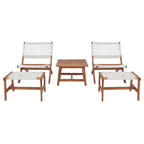 Ensemble de chaises et table d'extérieur SAFAVIEH Lissy en acacia et corde - 24 l x 28 p x 31 h