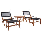 Ensemble de chaises et table d'extérieur SAFAVIEH Lissy en acacia et corde - 24 l x 28 p x 31 h