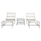 Ensemble de chaises et table d'extérieur SAFAVIEH Lissy en acacia et corde - 24 l x 28 p x 31 h