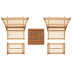 Ensemble de chaises et table d'extérieur SAFAVIEH Lissy en acacia et corde - 24 l x 28 p x 31 h