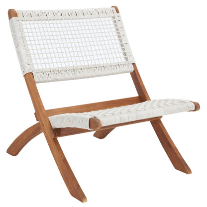 Ensemble de chaises et table d'extérieur SAFAVIEH Lissy en acacia et corde - 24 l x 28 p x 31 h
