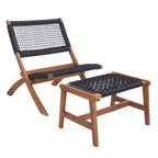 Ensemble de chaises et table d'extérieur SAFAVIEH Lissy en acacia et corde - 24 l x 28 p x 31 h