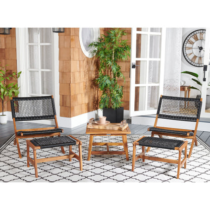 Ensemble de chaises et table d'extérieur SAFAVIEH Lissy en acacia et corde - 24 l x 28 p x 31 h