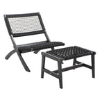 Ensemble de chaises et table d'extérieur SAFAVIEH Lissy en acacia et corde - 24 l x 28 p x 31 h
