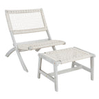 Ensemble de chaises et table d'extérieur SAFAVIEH Lissy en acacia et corde - 24 l x 28 p x 31 h