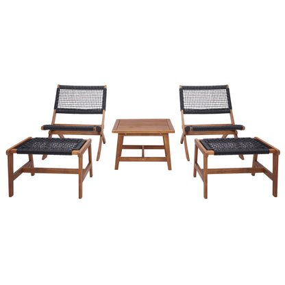 Ensemble de chaises et table d'extérieur SAFAVIEH Lissy en acacia et corde - 24 l x 28 p x 31 h