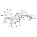 Ensemble de chaises et table d'extérieur SAFAVIEH Lissy en acacia et corde - 24 l x 28 p x 31 h