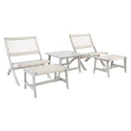 Ensemble de chaises et table d'extérieur SAFAVIEH Lissy en acacia et corde - 24 l x 28 p x 31 h