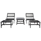 Ensemble de chaises et table d'extérieur SAFAVIEH Lissy en acacia et corde - 24 l x 28 p x 31 h