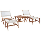 Ensemble de chaises et table d'extérieur SAFAVIEH Lissy en acacia et corde - 24 l x 28 p x 31 h