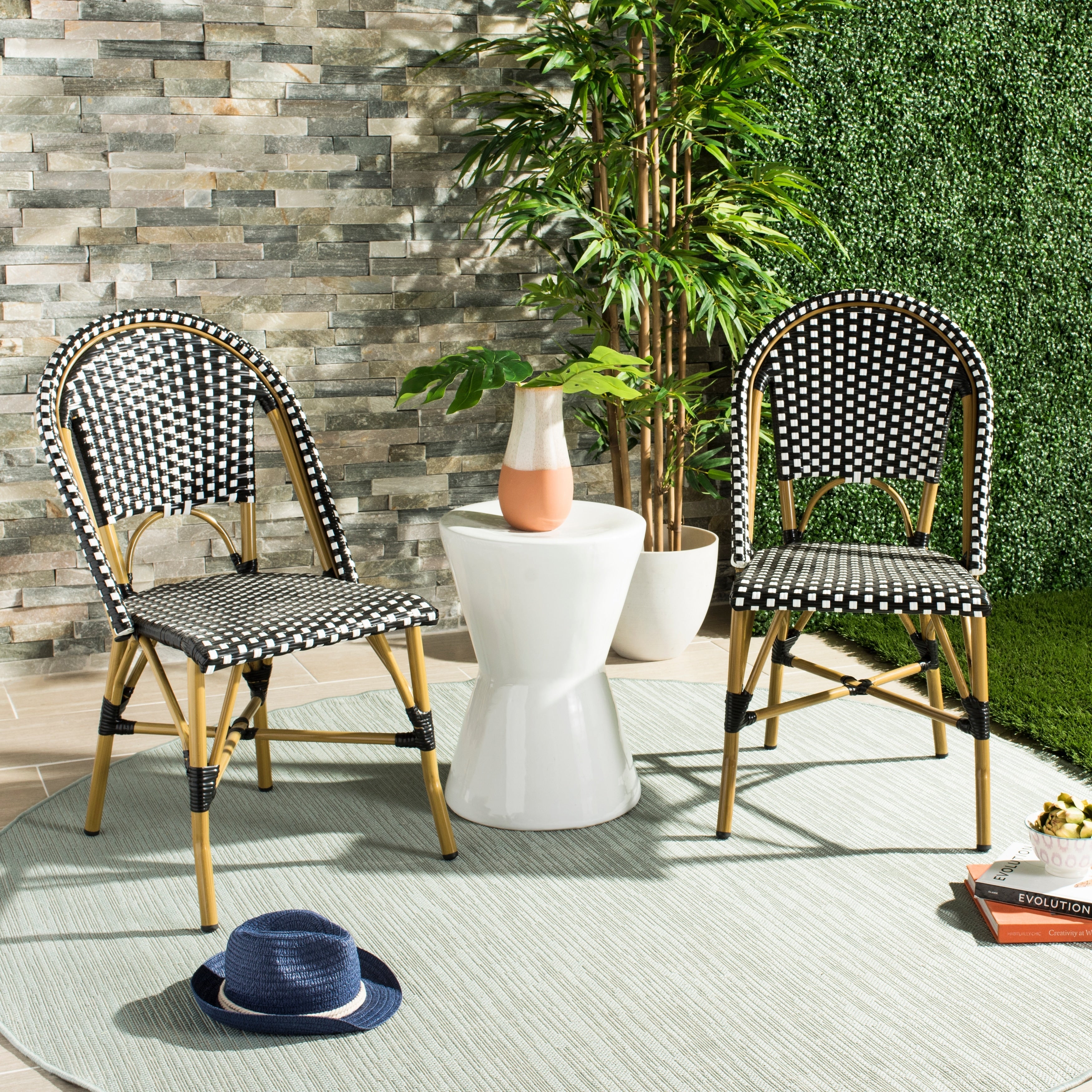 Chaises de salle à manger empilables SAFAVIEH Marolyn (lot de 2) - 18 L x 22 P x 35 H