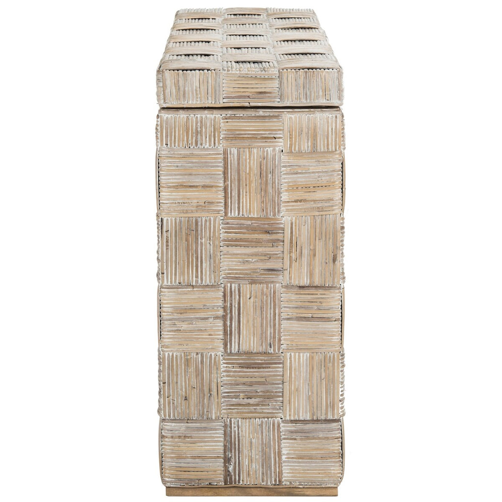 Console en rotin Mindel SAFAVIEH - 51 x 14 x 32 cm