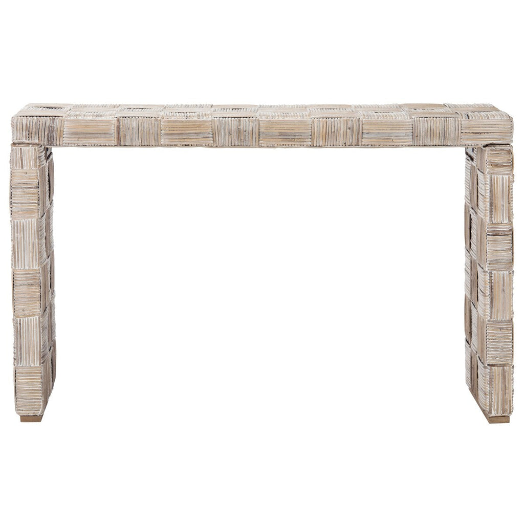Console en rotin Mindel SAFAVIEH - 51 x 14 x 32 cm