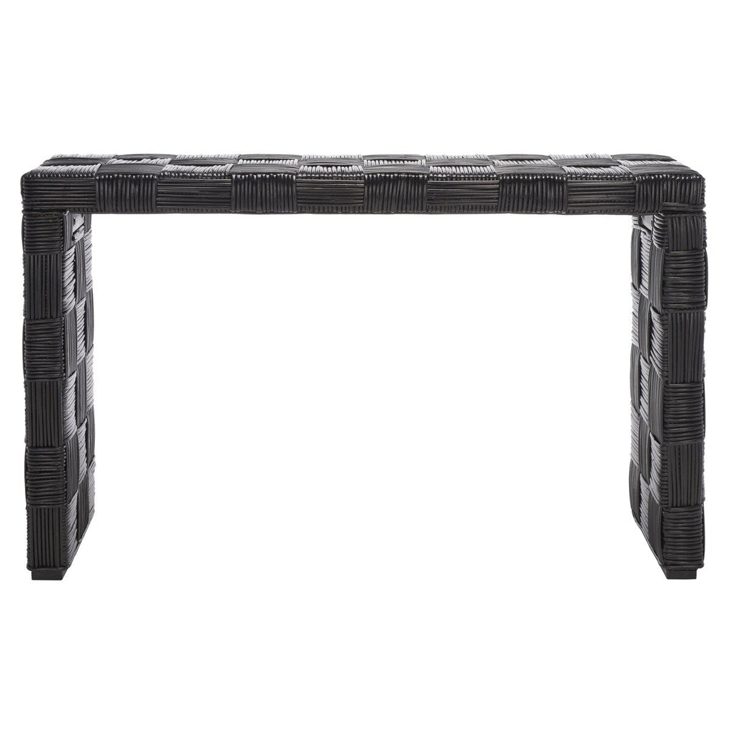 Console en rotin Mindel SAFAVIEH - 51 x 14 x 32 cm