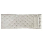 Chaise longue SAFAVIEH Monroe gris/doré avec coussin rond - 65' x 23' x 33'