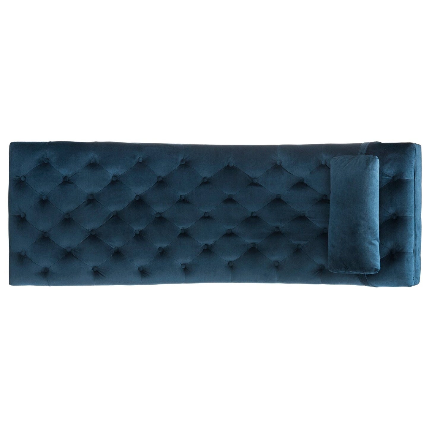 Chaise longue SAFAVIEH Monroe bleu marine/doré avec coussin rond - 65' x 23' x 33'