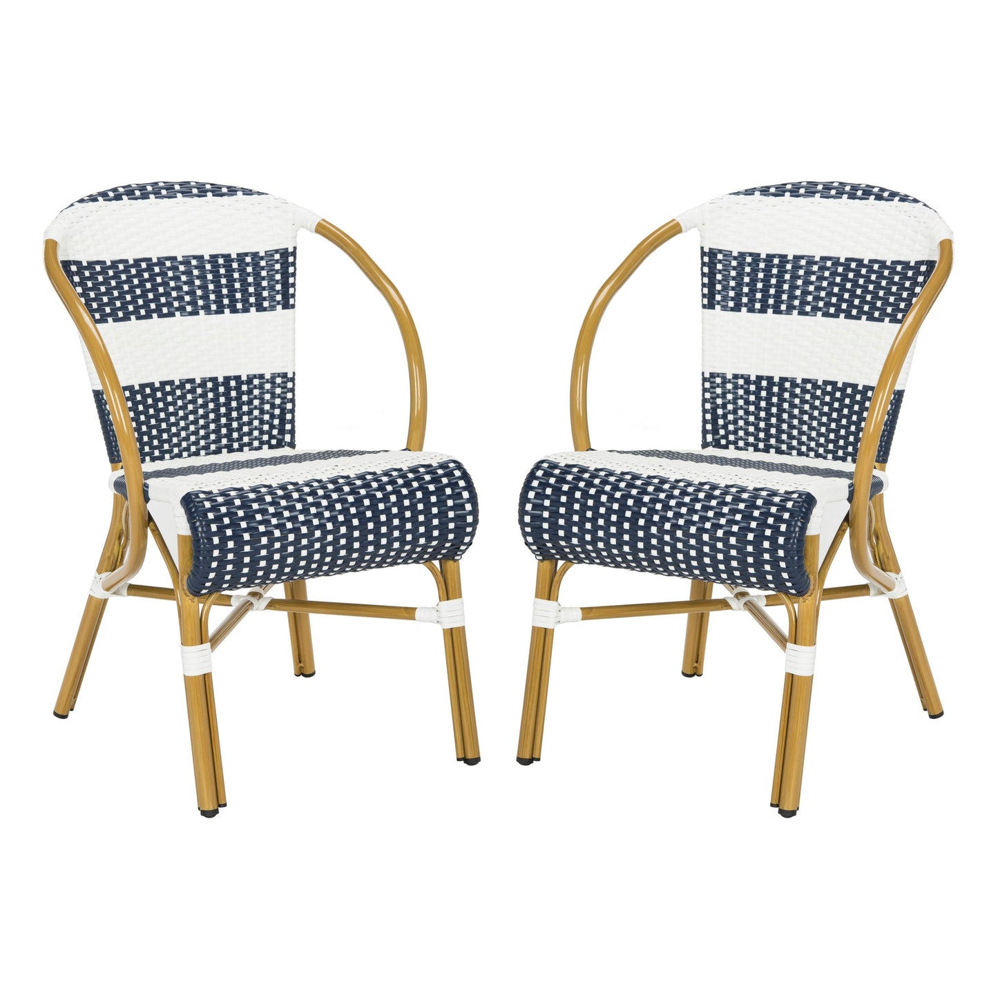 Chaises empilables SAFAVIEH Mya French Bistro (lot de 2) - 21 L x 34 P x 25 H