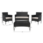 Ensemble de patio 4 pièces Abdul de SAFAVIEH. - 42 L x 23 P x 33 H