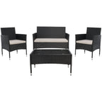 Ensemble de patio 4 pièces Abdul de SAFAVIEH. - 42 L x 23 P x 33 H