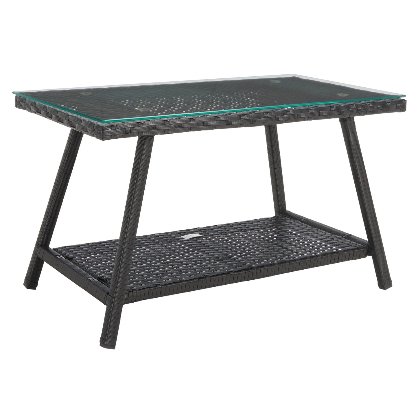 Ensemble de salon de jardin 4 pièces SAFAVIEH Aboka en osier et acier - 42 l x 21 p x 31 h