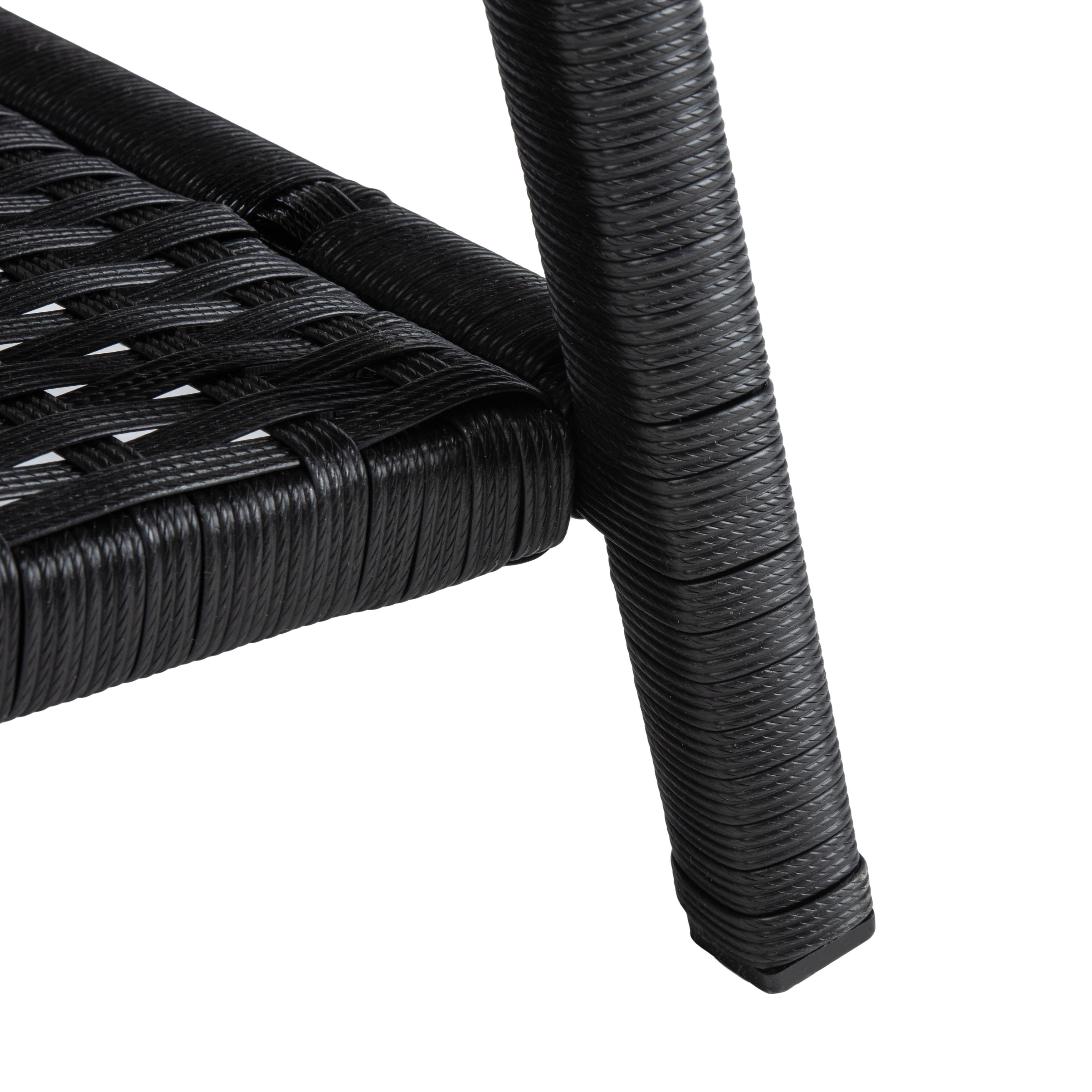Ensemble de salon de jardin 4 pièces SAFAVIEH Aboka en osier et acier - 42 l x 21 p x 31 h