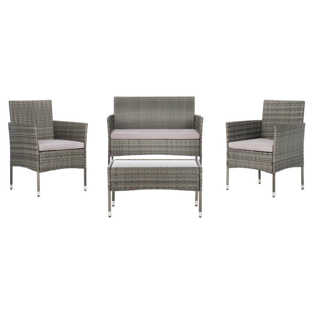 Ensemble de jardin d'extérieur Amiyah 4 pièces SAFAVIEH - 24 l x 16 p x 15 h