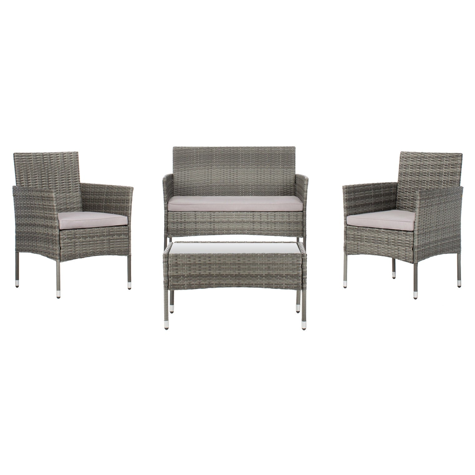 Ensemble de jardin d'extérieur Amiyah 4 pièces SAFAVIEH - 24 l x 16 p x 15 h