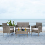 Ensemble de jardin d'extérieur Amiyah 4 pièces SAFAVIEH - 24 l x 16 p x 15 h