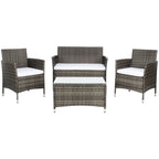 Ensemble de jardin d'extérieur SAFAVIEH Bandele 4 pièces - 41 l x 23 P x 31 H