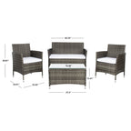 Ensemble de jardin d'extérieur SAFAVIEH Bandele 4 pièces - 41 l x 23 P x 31 H