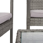 Ensemble de patio d'extérieur Bassey 4 pièces SAFAVIEH - 40 l x 24 p x 32 h