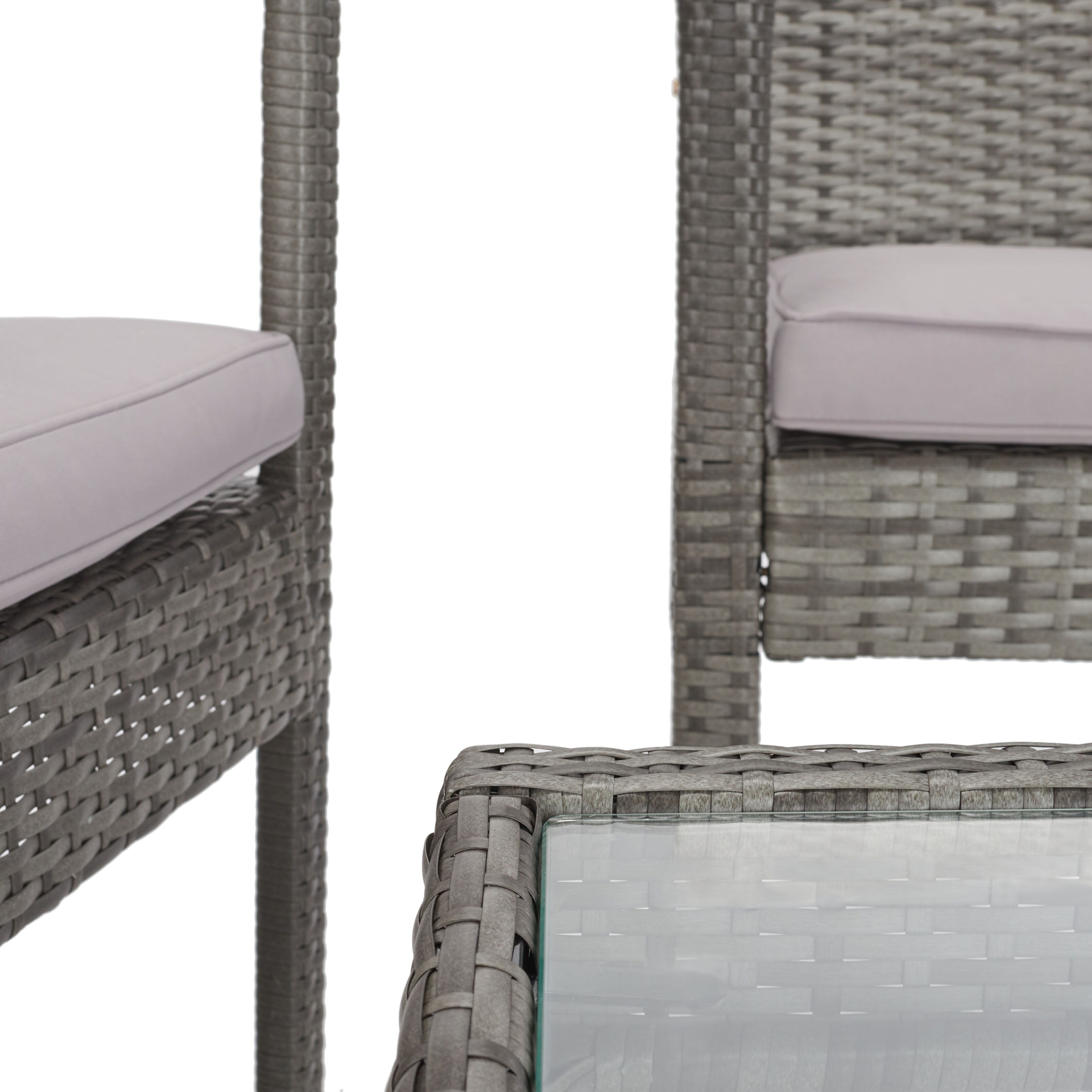 Ensemble de patio d'extérieur Bassey 4 pièces SAFAVIEH - 40 l x 24 p x 32 h