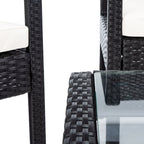Ensemble de patio d'extérieur Bassey 4 pièces SAFAVIEH - 40 l x 24 p x 32 h
