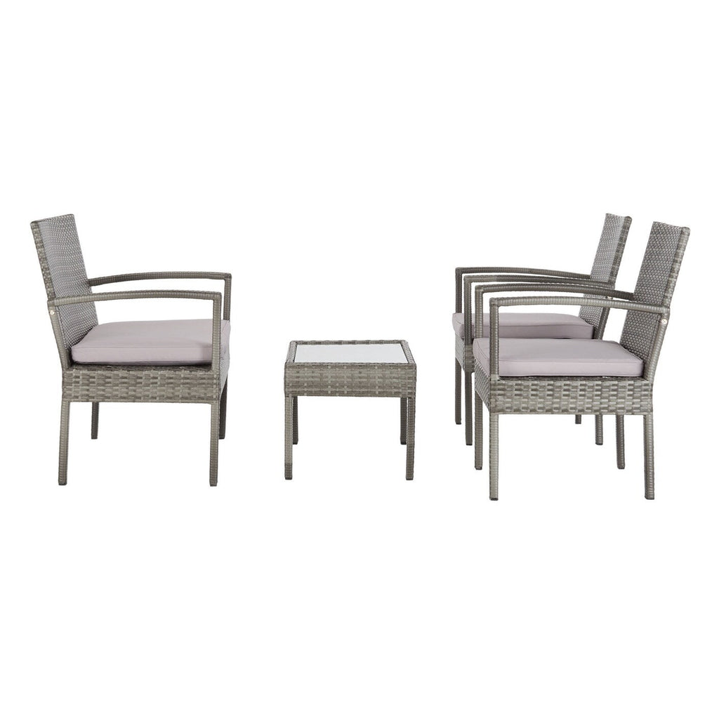 Ensemble de patio d'extérieur Bassey 4 pièces SAFAVIEH - 40 l x 24 p x 32 h