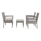 Ensemble de patio d'extérieur Bassey 4 pièces SAFAVIEH - 40 l x 24 p x 32 h
