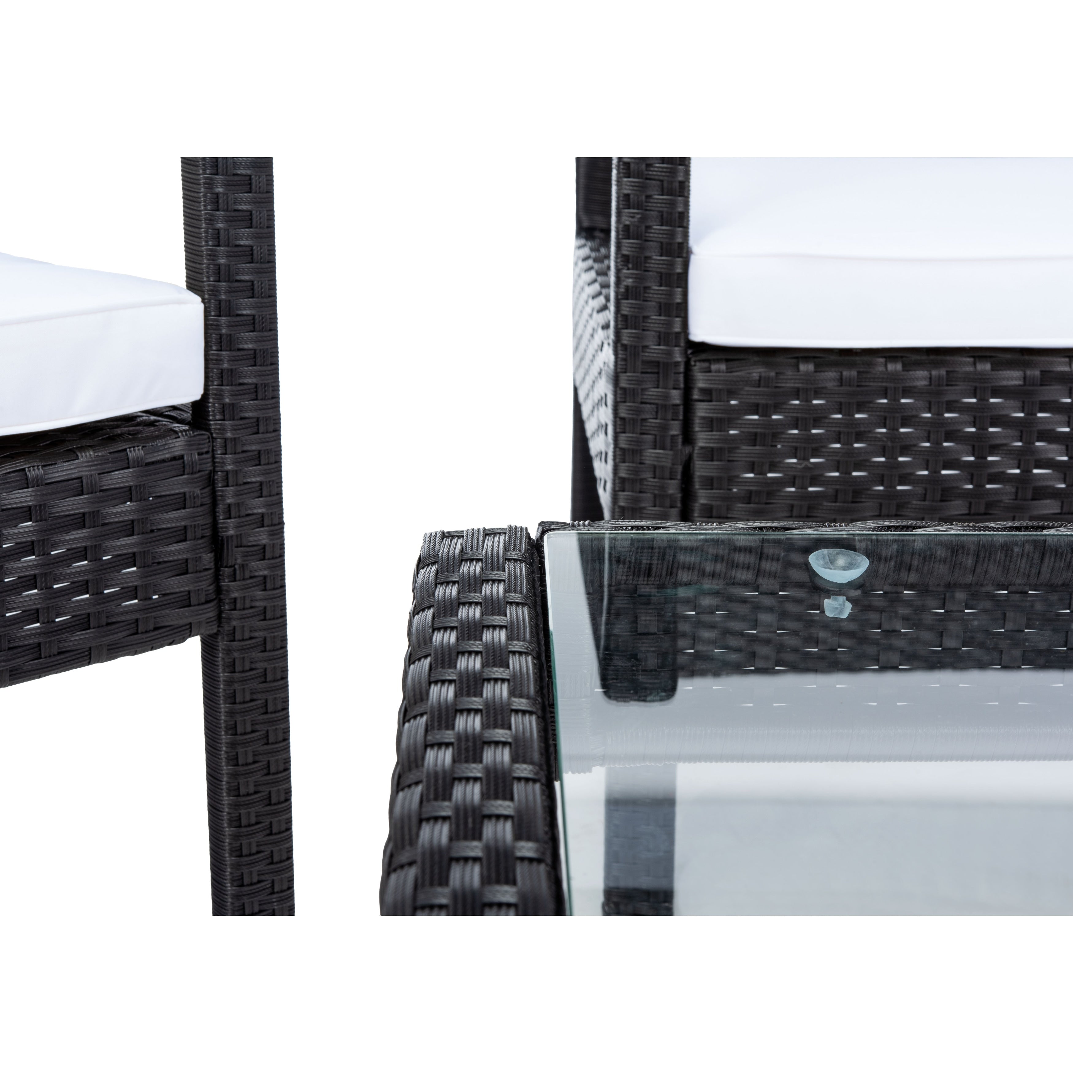 Ensemble de patio d'extérieur Bassey 4 pièces SAFAVIEH - 40 l x 24 p x 32 h