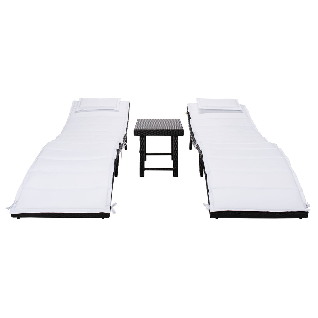 SAFAVIEH Outdoor Blaguna 3-Piece Sun Lounger Set - 83Wx20Dx24H