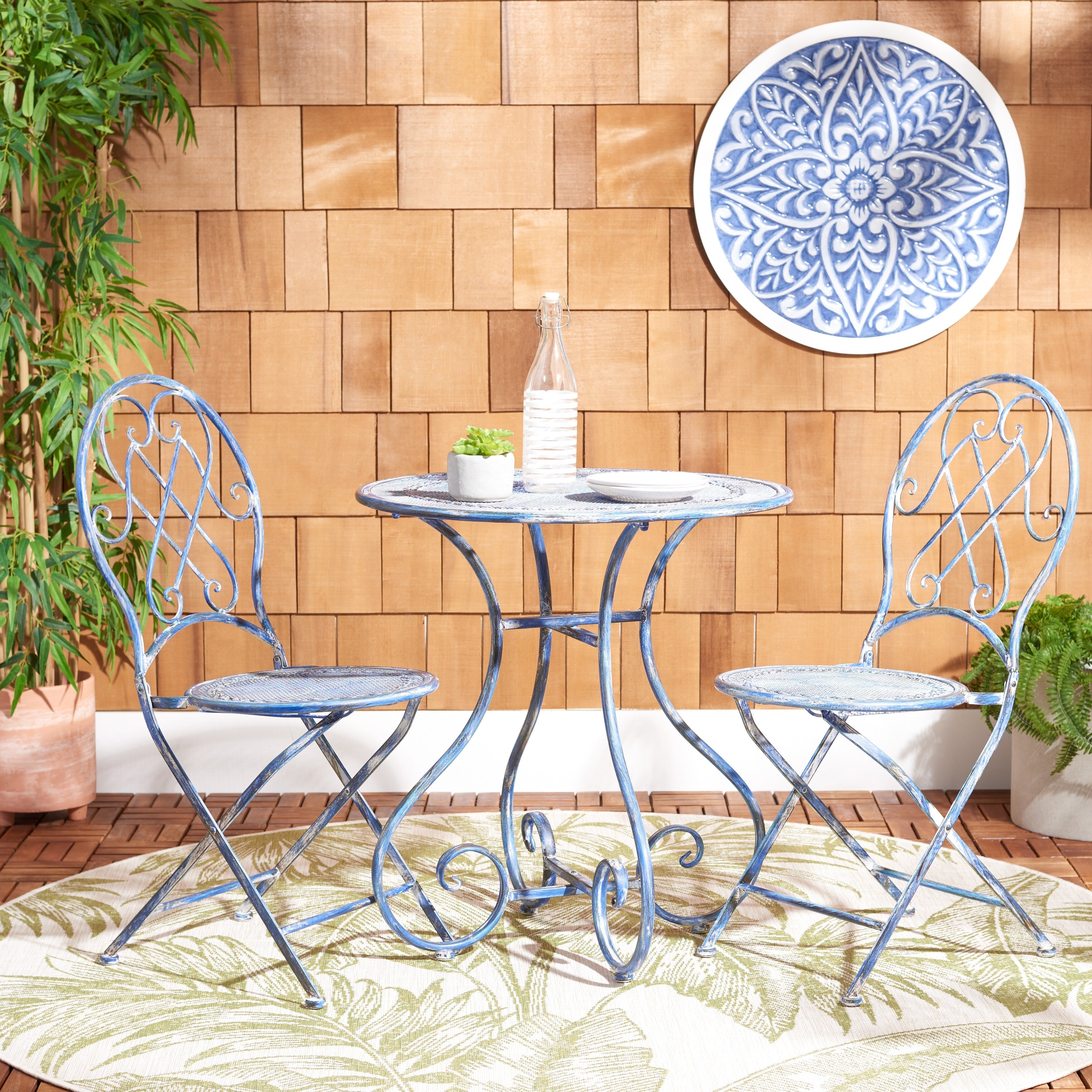 SAFAVIEH Ensemble bistro extérieur Dariana 3 pièces - 28Lx28Px30H