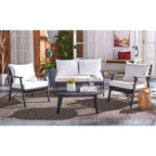 Ensemble de jardin d'extérieur SAFAVIEH Deacon 4 pièces. - 49 L x 30 P x 31 H