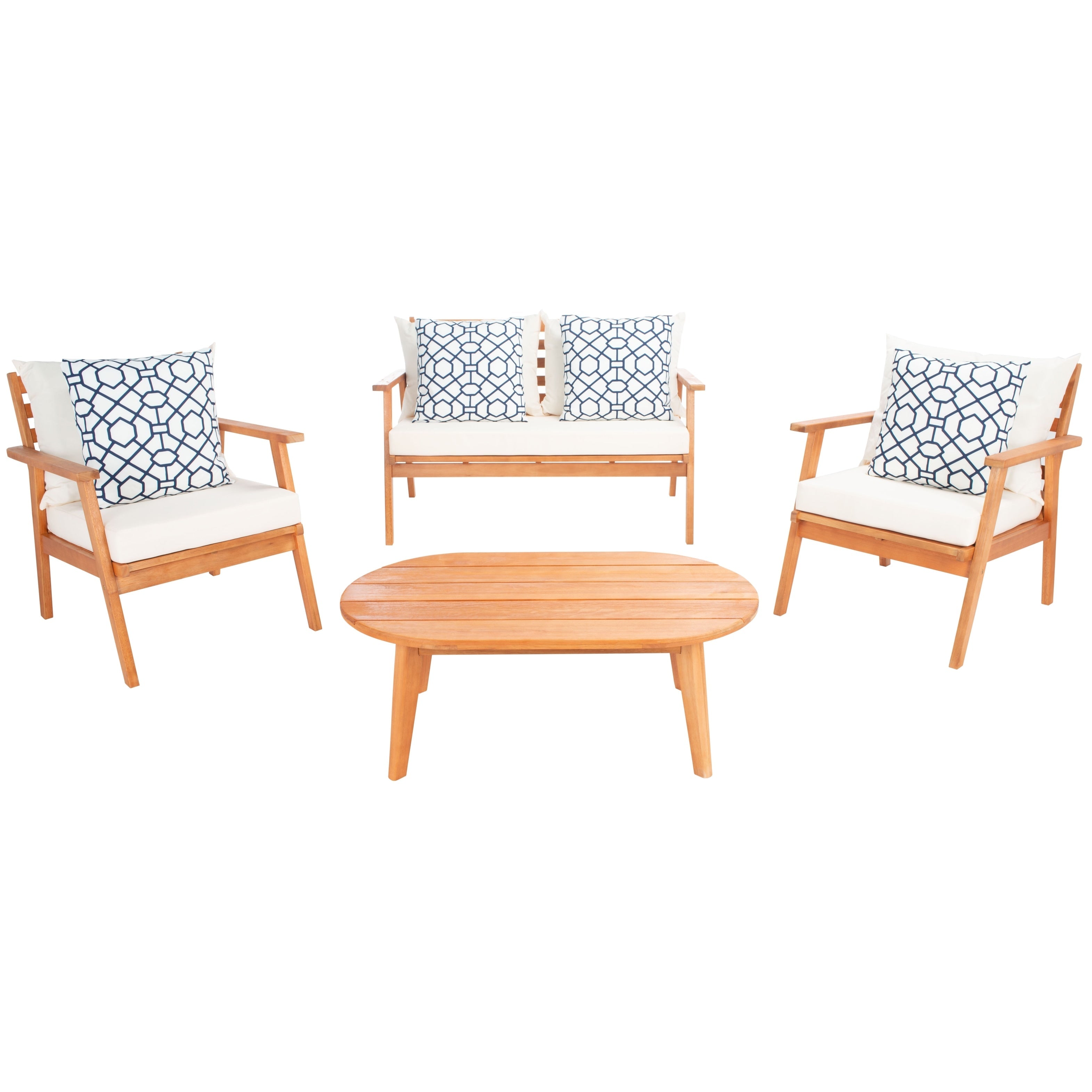 Ensemble de jardin d'extérieur SAFAVIEH Deacon 4 pièces. - 49 L x 30 P x 31 H